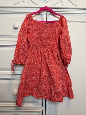Rockin’ C Girls Western Horse Cactus Dress Size M 8-10